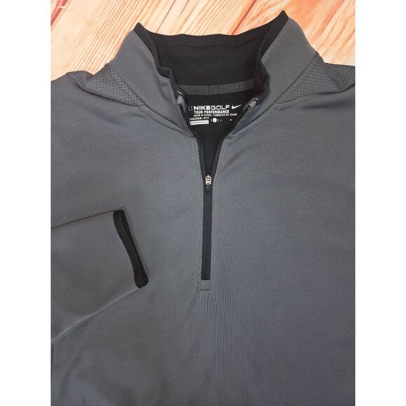Nike Golf Mens Therma-Fit Tour Performance 1/4 Zip Jacket Large Gray - Picture 4 of 8